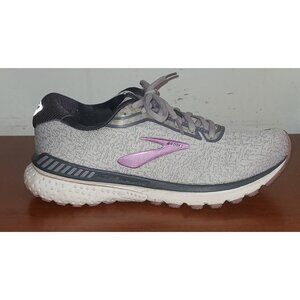 Brooks Women's Shoes Sz.7.5 Adrenaline GTS 20 Gray Purple Lace-Up Sneakers